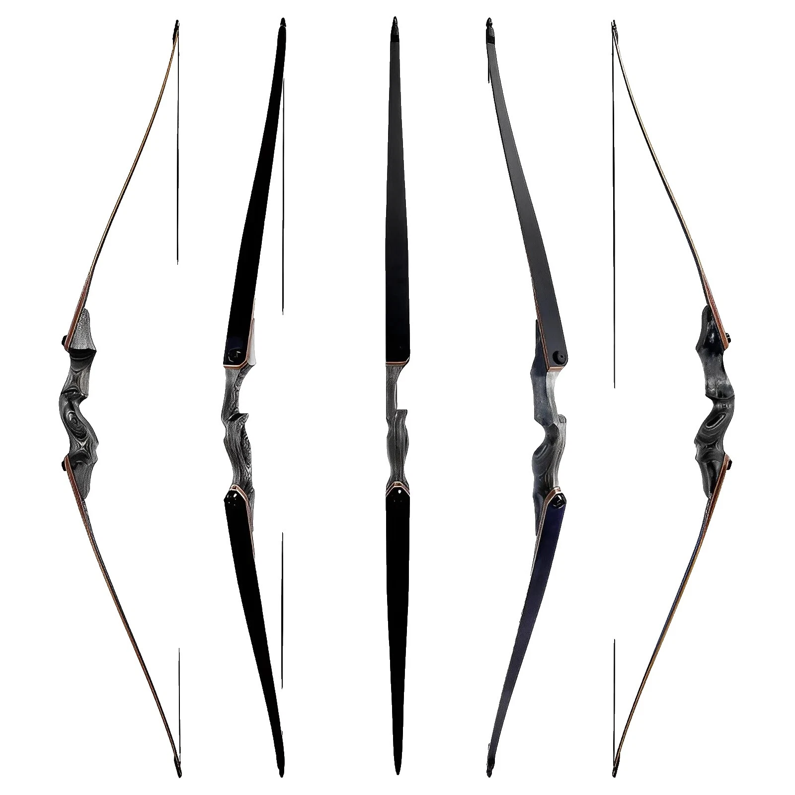 Right Hand Men Black Recurve Bows