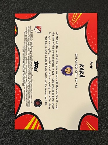 Kaka 2024 Topps Finest Pop Art Orlando City PA-15 - Picture 2 of 2