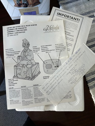 Vintage Melody in Motion Willie the Trumpeter by Waco 1985 Please READ! - Picture 7 of 8