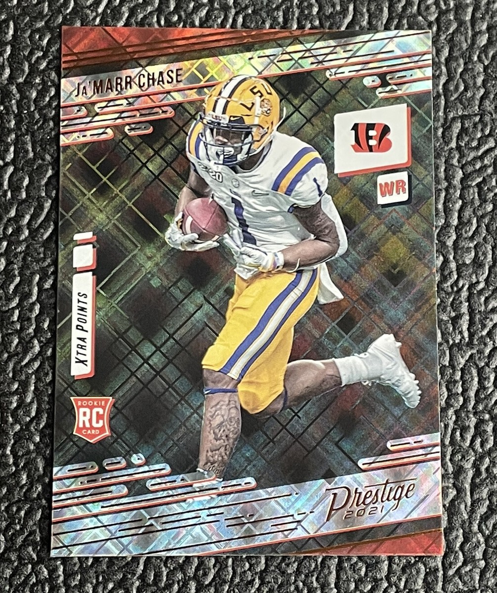 🔥JA'MARR CHASE 20201 PANINI PRESTIGE XTRA POINTS DIAMOND ROOKIE