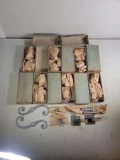 VINTAGE NOS STANLEY BLIND HOLD BACKS 1686-1/2 K LOT OF 7 PAIRS CADMIUM PLATED B1