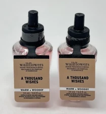 2 BATH & BODY WORKS A THOUSAND WISHES WALLFLOWER FRAGRANCE REFILL BULB PLUG IN