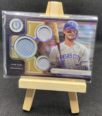 2024 Topps Tribute Triple Relic Bobby Witt Jr /199 Kansas City 
