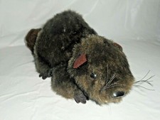 Dakin Pillow Pets Beaver CHIP Stuffed Animal 1976 Dark Brown Red Tones 10"