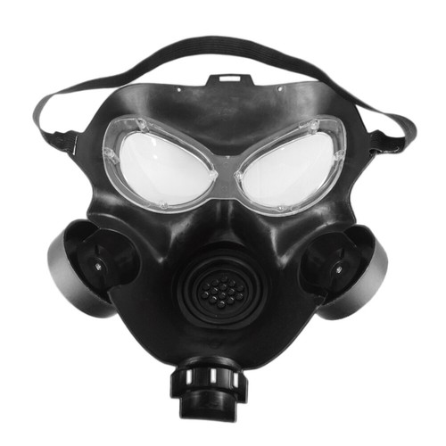 Adult Plastic Gas Mask w/ Elastic Band Retro Halloween Costume Accessory - 第 2/5 張圖片