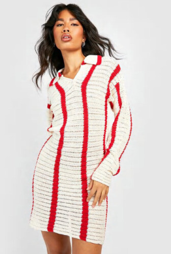 boohoo marble print knitted mini dress Buy Boohoo Marble Print Side Split Mini Knitted Dress In Red
