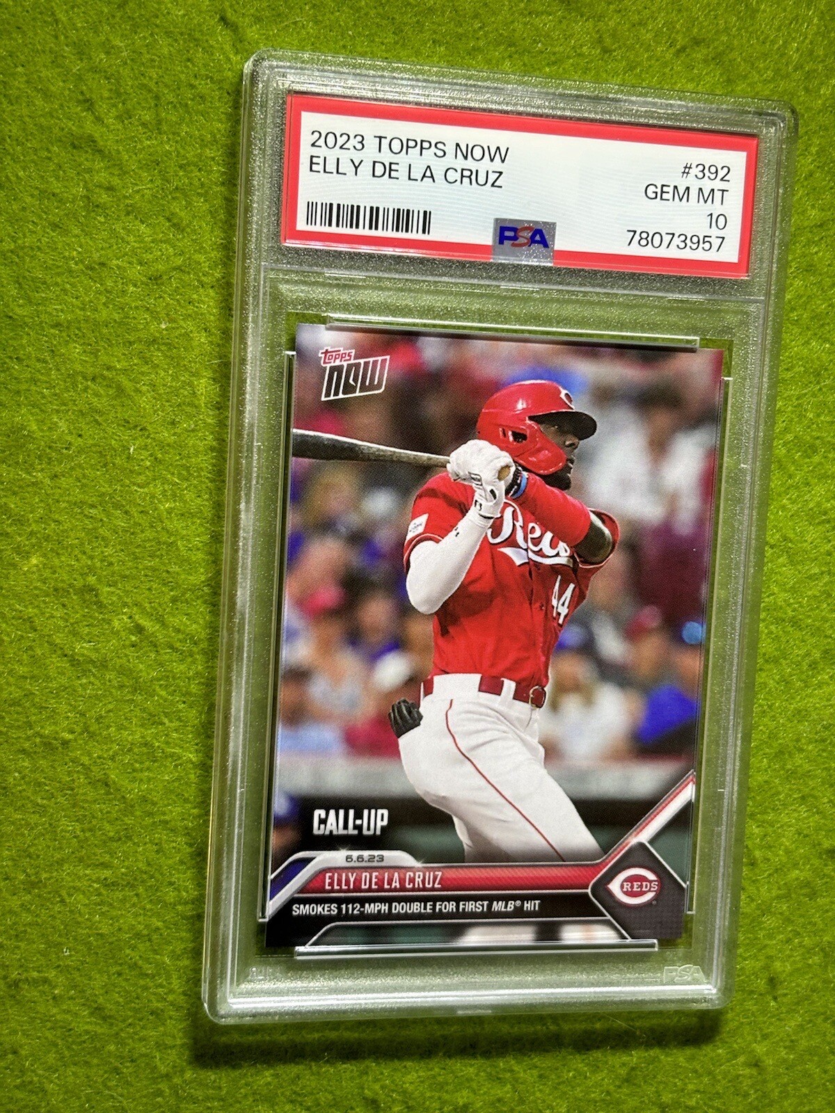 Elly De La Cruz PSA 10 ROOKIE CARD /25773 SP REDS RC 2023 Topps Now CALL-UP   rc view 8