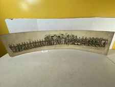 WW1 WW2 Military Panoramic Photo Army Camp band vintage antique 53S5