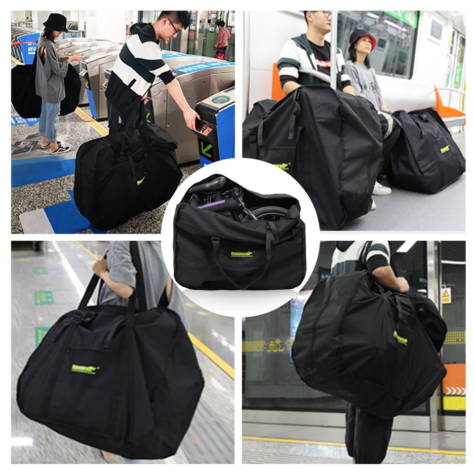 20" Folding Bike Travel Bag Bike Luggage Outdoors Thick Bicycle Transport Cover - Image 2 of 4