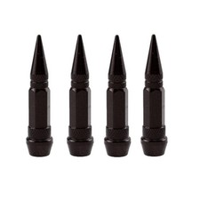 4x Spike Bullet Valve Stem Caps Covers Tire Wheel Screw-on Metal Aluminum 2.5
