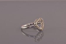 Sterling Silver 12mm Puffy Openwork Heart Band Ring 925 Sz: 8