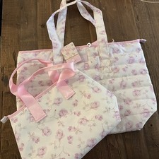 LoveShackFancy x Target Quilted Tote Bag Ribbon Rosa