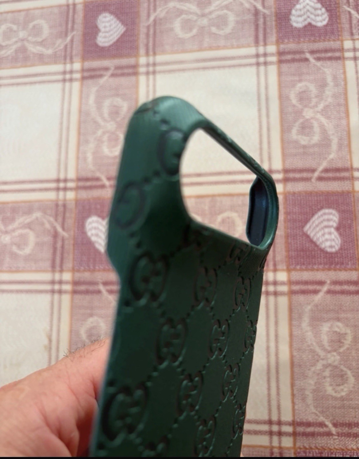 Gucci Copertina cover per smartphone verde con design logo GG iPhone Air foto 2