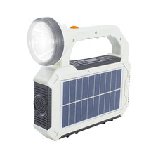 Lampada Portatile con Pannello Solare Luce d'Emergenza Multifunzione Strobo USB