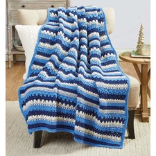 Herrschners  Frosted Stitches Throw Crochet Kit