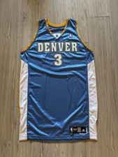 Allen Iverson NBA Nuggets Blue Away Game Issued Pro Cut Authentic Jersey 