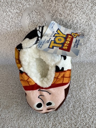 Disney Toy Story 4 Fuzzy Babba Slipper Socks Woody Buzz Lightyear Size ...