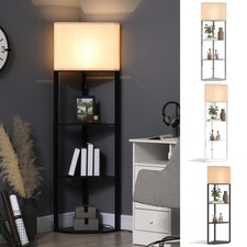 Corner Floor Lamp with Shelves, Modern Standing Lamp for Living Room Bedroom
