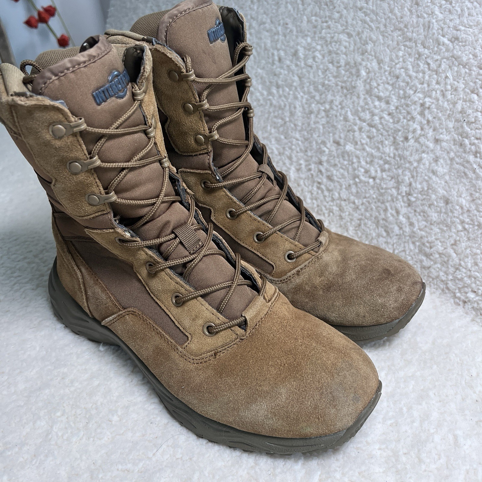 's Work Military Tactical Tan Coyote Boots Size 10.5 Euc