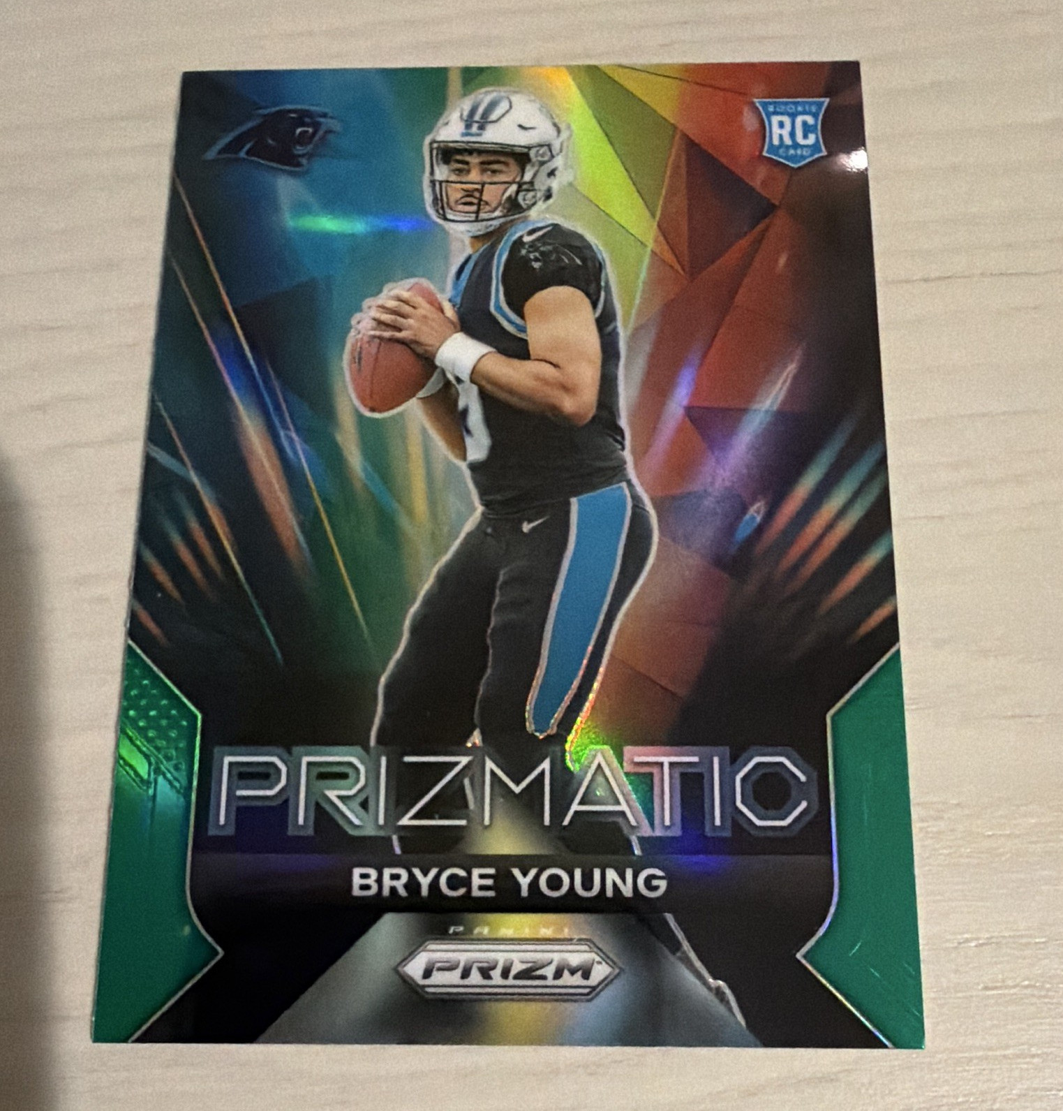 Panini 2023 Prizm Prizmatic Bryce Young RC #4 Green Prizm Panthers Football
