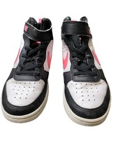 Nike Kid's Girl Court Borough Mid 2 Sneaker Neon Pink/Black/White