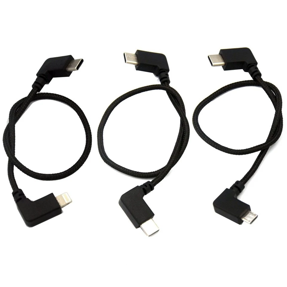 Juego de 3 cables USB C Micro para control remoto DJI Mavic 3 / Air 2S / Mini 2 Foto 2 de 4