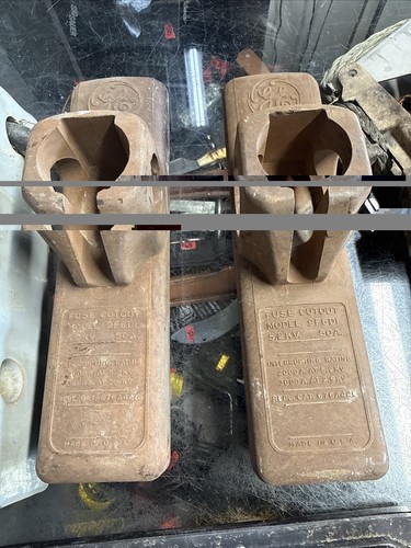 Vintage GE Parts/Pieces Primary Cutout Switches Fuses USA *Damaged* FOR PARTS - Picture 3 of 10