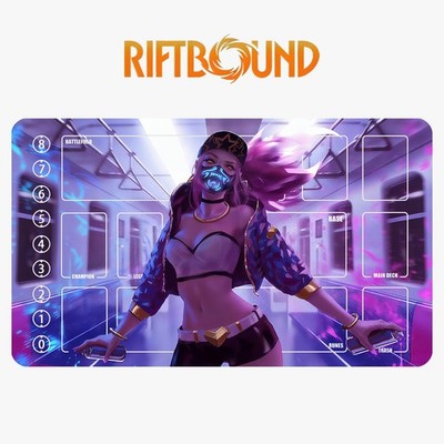 Riftbound Akali League of Legends Playmat+Bag Trading Card Game Mat Mousepad hot
