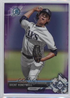 2017 Bowman Chrome Prospects Purple Refractor 7/250 Brent Honeywell #BCP84 s1i