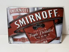 Smirnoff Metal Sign Vodka Bar Decor Man Cave Man Cave