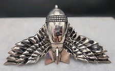 Winged Bomb Belt Buckle Silver Tone