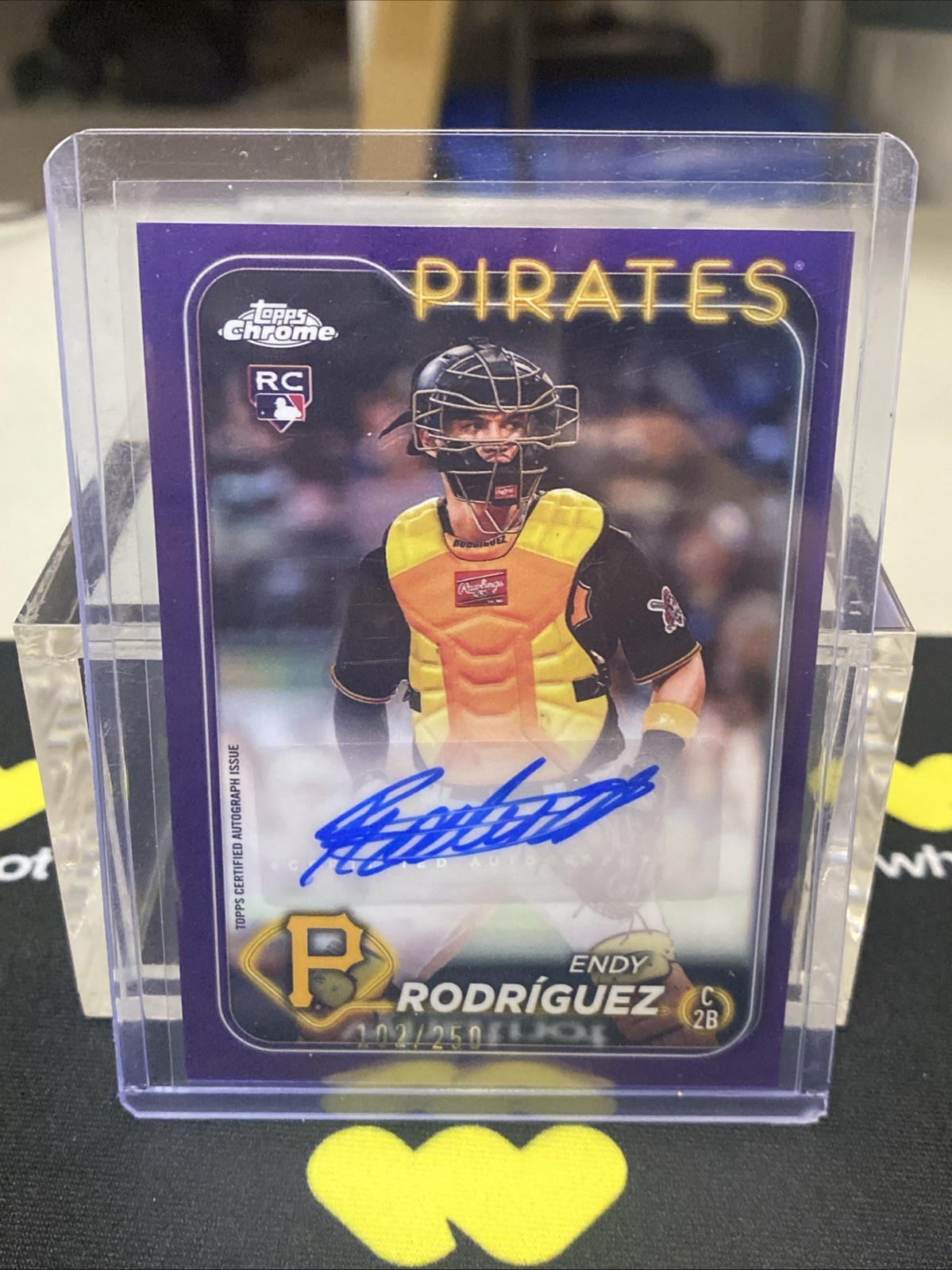 2024 Topps Chrome Update Series RC Endy Rodriguez Purple Refractor AUTO /250