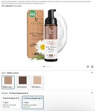 Beauty By Earth Self Tanner Mousse – Medium to Dark, 7.5 fl oz