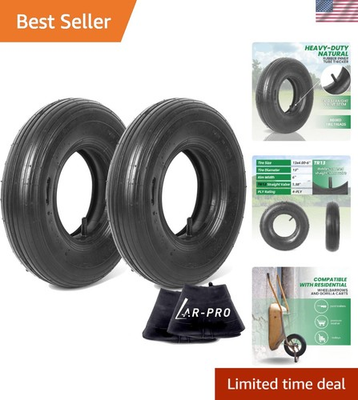 #ad Universal Fit 13 Inch Pneumatic Tire Set 2 x 4.00 6 Replacement Tires amp; Tubes $68.79