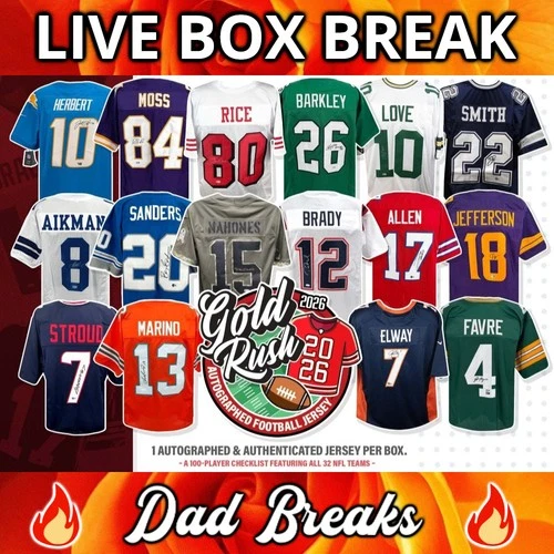 LOS ANGELES RAMS Gold Rush autographed/signed football jersey: Live BoxBreak