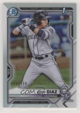 2021 Bowman Chrome Prospects Refractor 125/499 Eddy Diaz #BCP-33 0c6