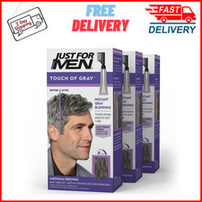 3PK Just For Men Touch of Gray Hair Color w/ ...