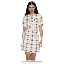 NWT Lulus L beige tweed mini dress   $98 retail