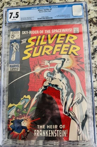 SILVER SURFER #7  8/69- CGC 7.5 1ST APP. OF MARVEL'S FRANKENSTEIN!  Graded Comic
