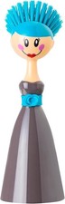 Dolls Dish Brush with Handle and Holder - Dish Scrubber Brush for Dishes and