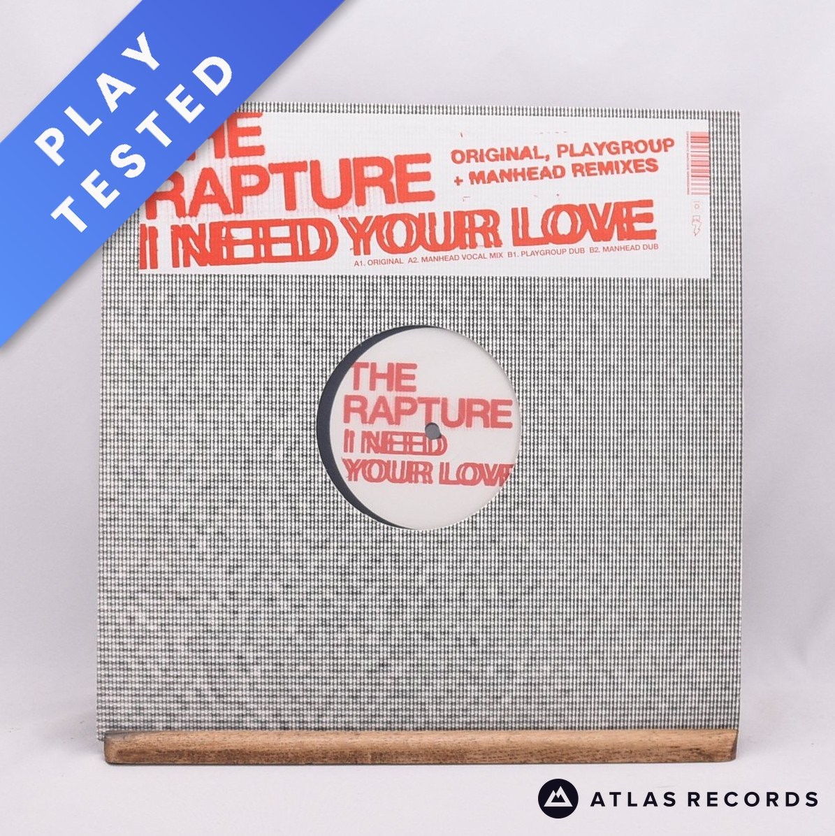 The Rapture I Need Your Love Die-Cut Sleeve 12"" Single Vinyl Record - EX/EX