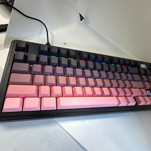 AJAZZ AK980 Tri Mode Full Mechanical Keyboard - Gradient Pink & Extra Keycaps - Picture 12 of 18