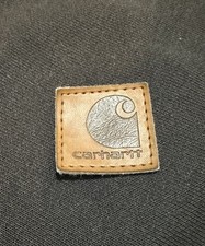🔥 CARHARTT Rugged Leather  Tag Tags Patches  Stitch On Logo Patch Brown 🔥