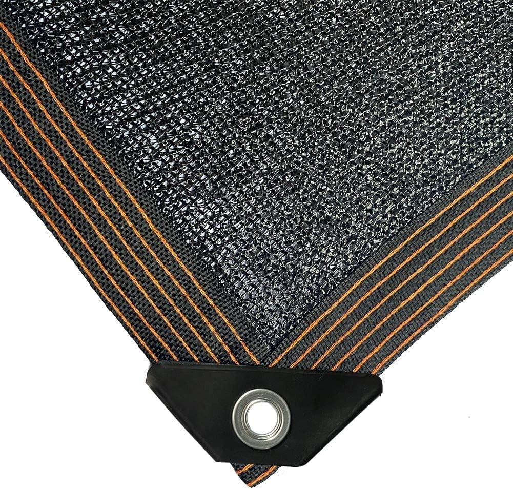 70% Black Shade Cloth, 20 X 20 FT Durable Mesh Tarp with Grommets, Resistant Gar