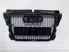 Front Radiator Grille fits Audi A3 8P S3 08-12 Gloss Black Honeycomb Mesh Look