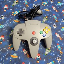 Official Nintendo 64 GRAY Controller AUTHENTIC   OEM N64 Remote NUS-005 USED