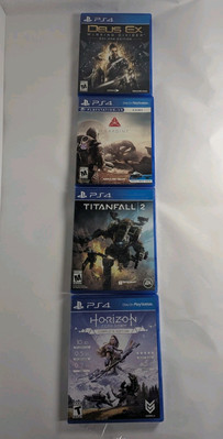 Playstation 4  Lot Of 4 Titanfall 2 - Horizon Zero Down - Farpoint - Deus Ex