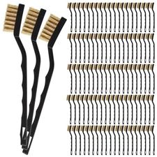 Brass Wire Brush Set Rust Remover, Mini Wire Brushes for Cleaning Welding