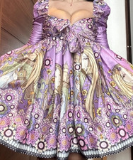 Zimmermann Cosmic Twist Front Size OP 6AU/2US Silk Purple Aquarius Mini Dress