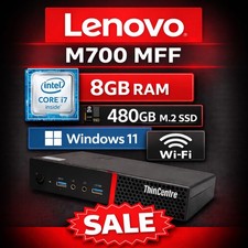 Lenovo M700 Tiny Mini Computer PC i7 8-16GB 480GB M.2 Flash Windows 11 Pro WIFI